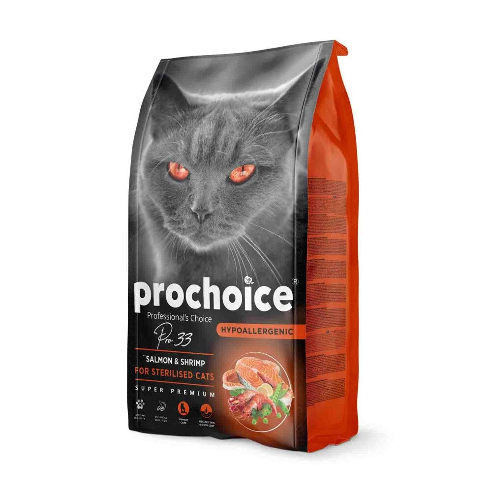 Prochoice Pro 33 Somonlu Ve Karidesli Kısırlaştırılmış Yetişkin Kedi Maması 2 KG | SRC: Barcode: 8681465601449